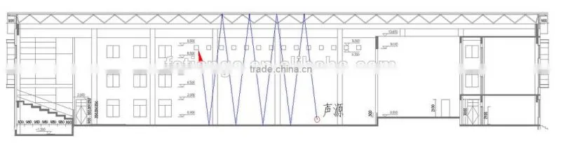 Gym interior ceiling acoustic sound absorber