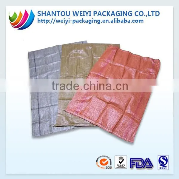 Color printed plastic pp woven bag/ bopp lamianated pp woven bag