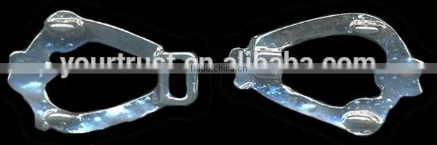 5MM 2MM Clear Crystal Rhinestone Ribbon Rhodium Metal Pair Buckle