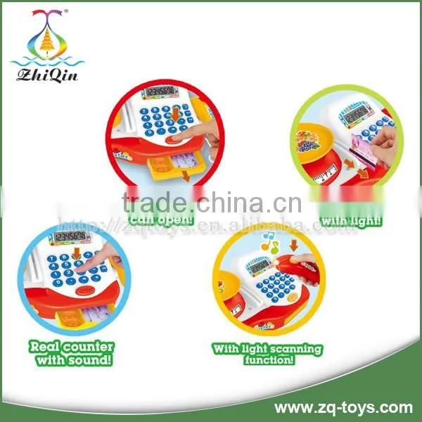 Shantou toys toy cash register electronic cash register shopping trolley cart made in China
