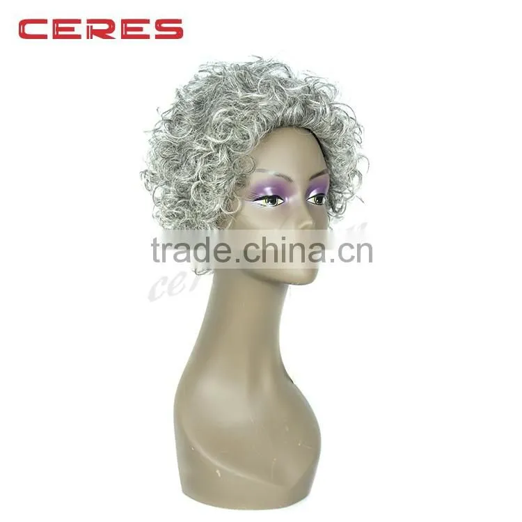Trade Assurance Top Quality Remy 100% Human Hair gray hair wig for men
