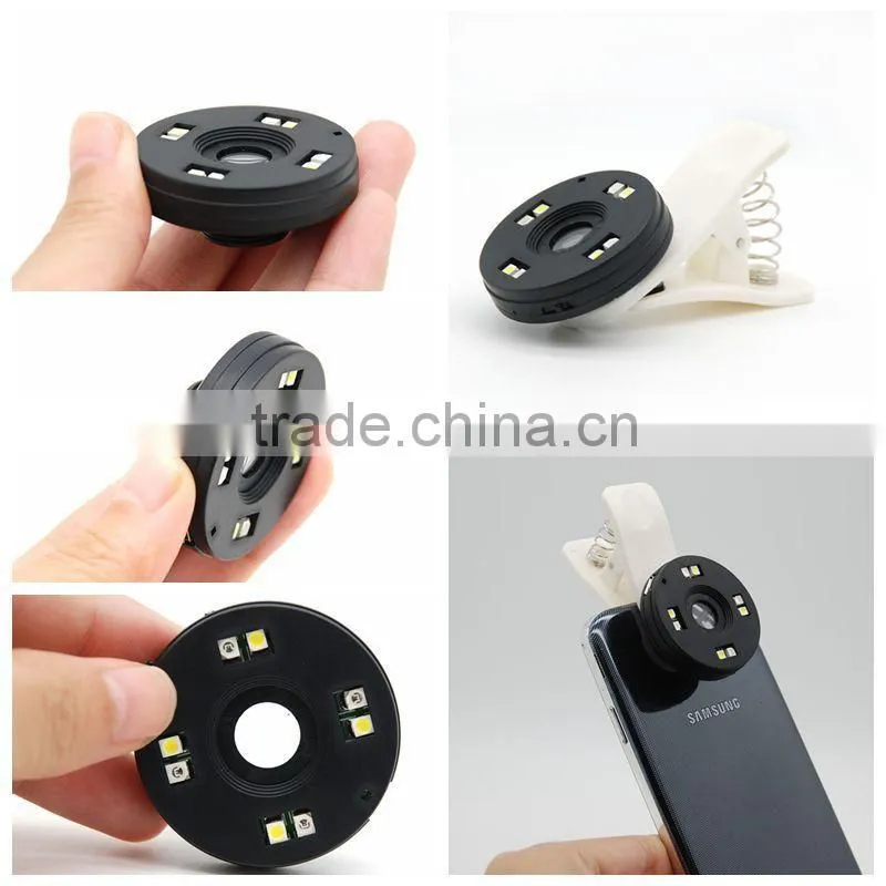 Mobile Phone Microscope Magnifier Lens 68X Optical Zoom Telescope Camera Universal Clip LED Lens For iPhone 6 5S 4S Sumgung