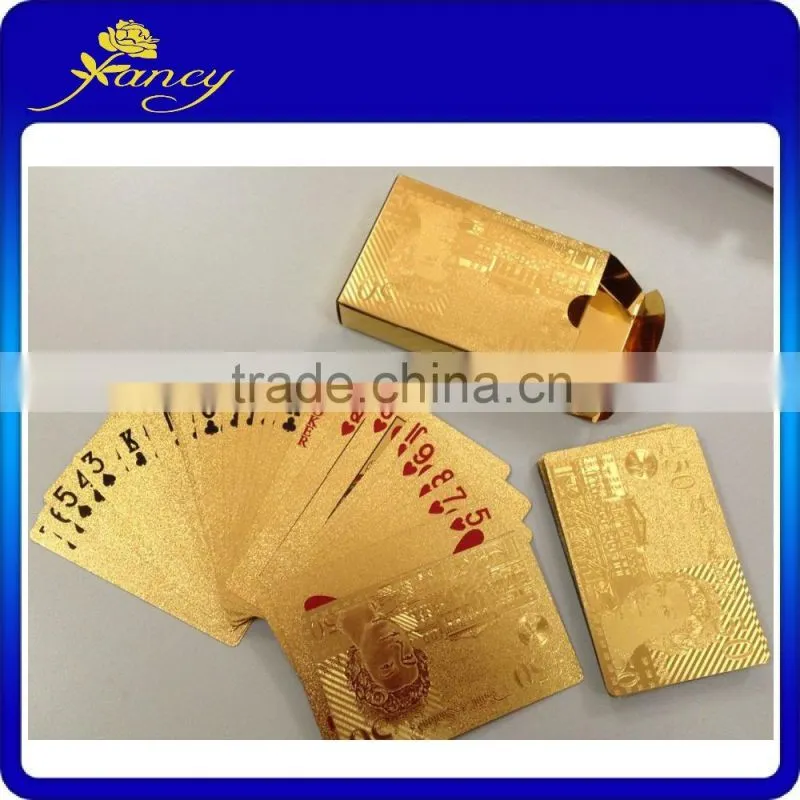 General poker gold foil playing card can be custom