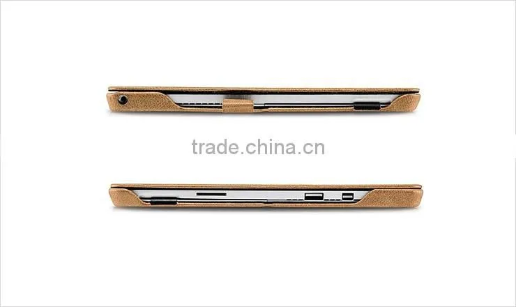 ICARER Genuine Leather Case for Microsoft Surface Pro 4 Flip Cover with Stand Function Luxury Series