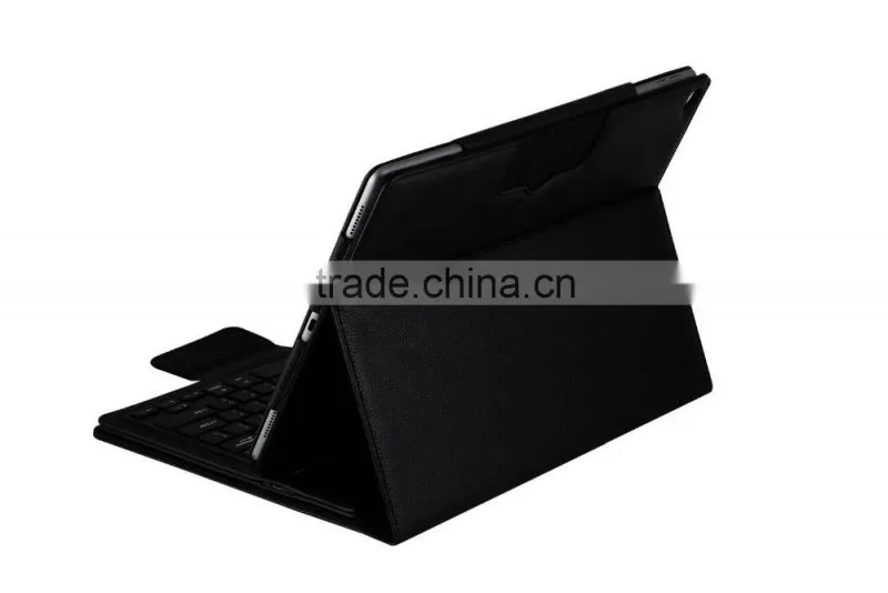 2016 new tablet pc bluetooth keyboard for ipad pro 12.9" PU leather removable keyboard case