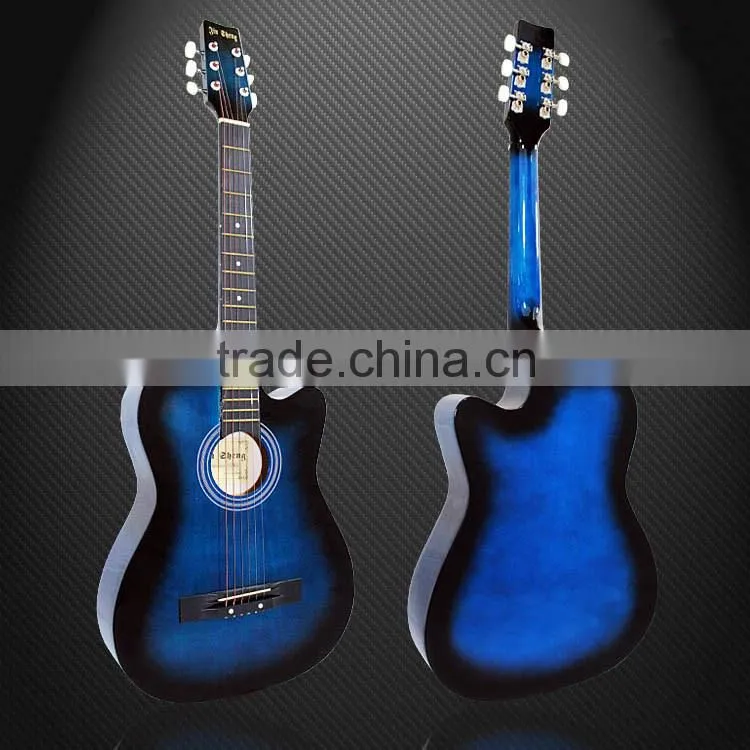 Hot Sale Top Quality Blue Acoustic Guitar
