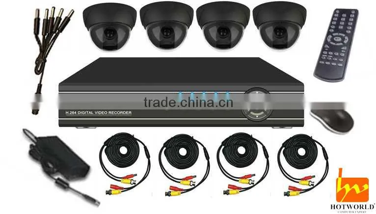 h.264 standalone network dvr with 4ch CCTV camera kit h.264 network dvr