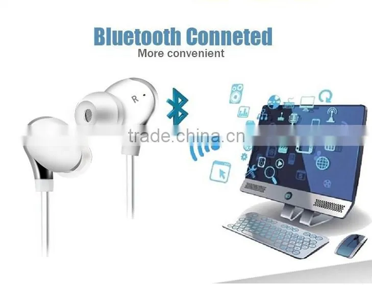 2016 Best Headset S360 Wireless Stereo Bluetooth V4.0 Headphones Handsfree Sports Earphone for Android