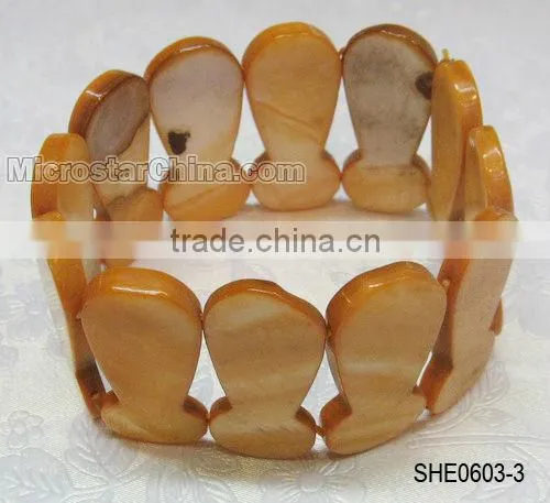 Fashion jewerly natural pure color shell bracelet