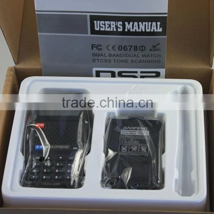 Baofeng VHF/UHF UV-5R Dual Band walkie talkie/two way radio / interphone