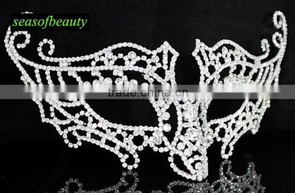 Wholesale 2015 diy party mask masquerade masks rhinestone