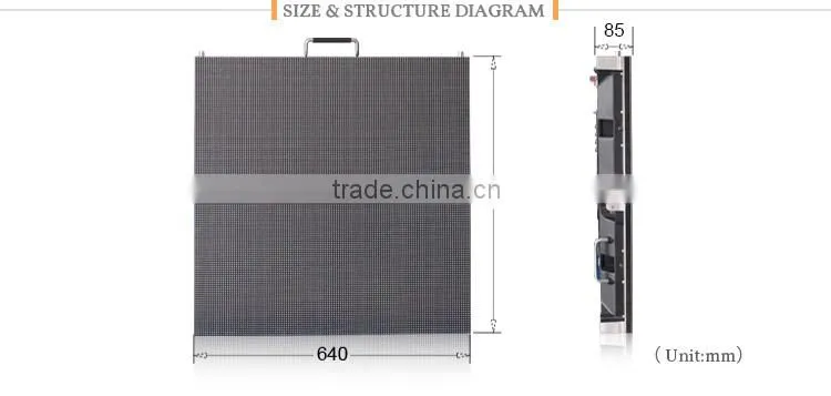 2015 new offer portable good durablity indoor video led display customized