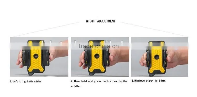 Universal Bike Bicycle Mobile Phone Handlebar Holder 53mm-83mm Adjustable Width with Cushion Mount Base for iPhone/Samsung/LG