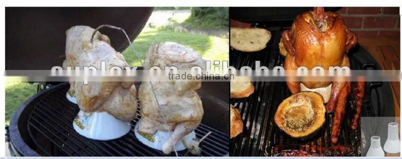 BBQ grill chicken sitter