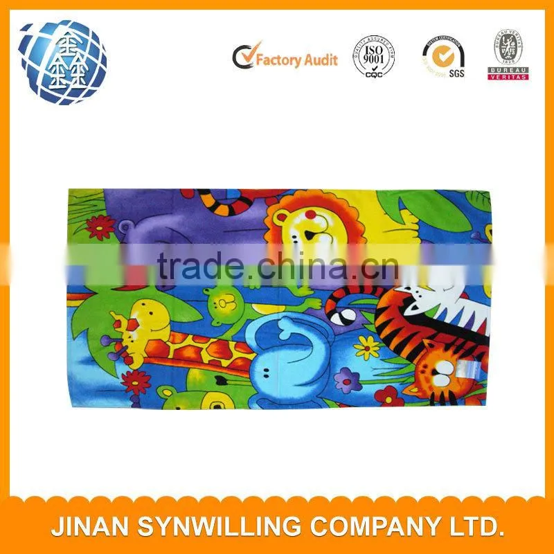 wholesale custom printed velvet cotton beach towel