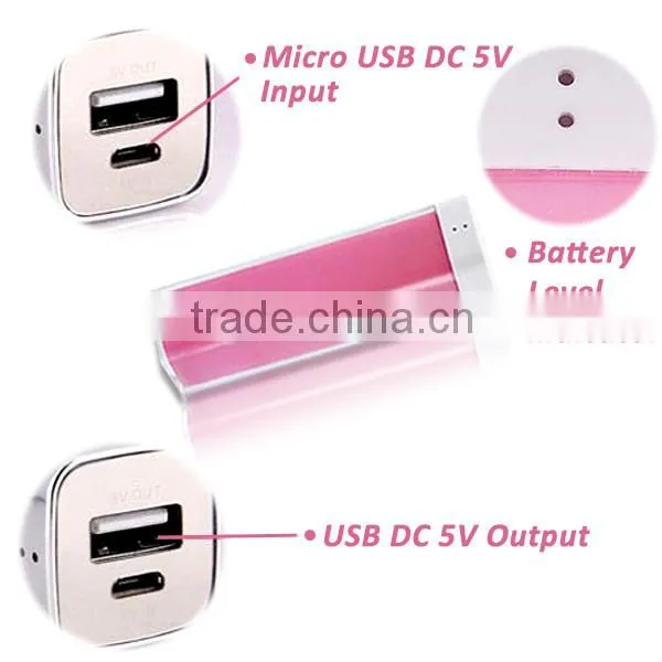 2600mah External Battery Pack Emergency Charger Adapter with Micro usb cable