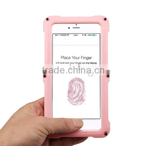 Screws Waterproof 360 Degree Full Protective Case Cover for iPhone 6 6S Pink