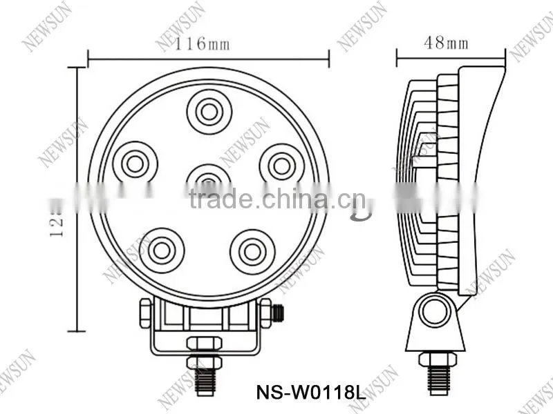 30 Degree Beam Original Accessories Offroad Led Lights,Super Bright Led Work Light 18w 12v Led Work Lights For Truck