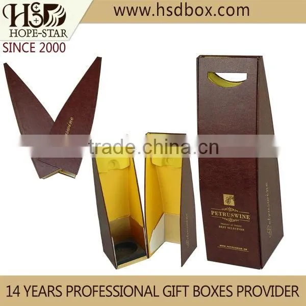 Customized OEM Spot UV Coated Magnetic Wine Box,Wine Gift packing Box,Paper Wine Box with Handle