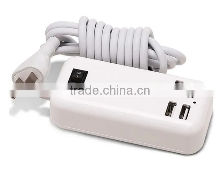 1.5M Desktop 4 Ports USB HUB AC Power Charger Adapter US Plug With Switcher