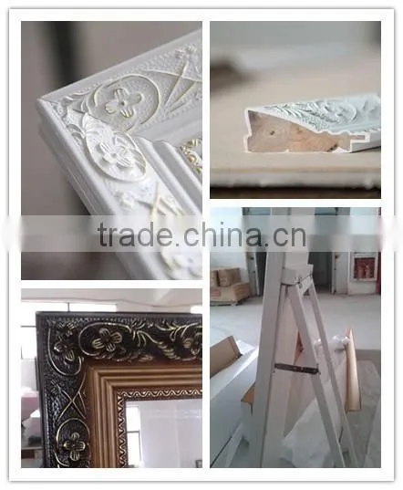 2013 new wooden mirror design with empaistic pattern