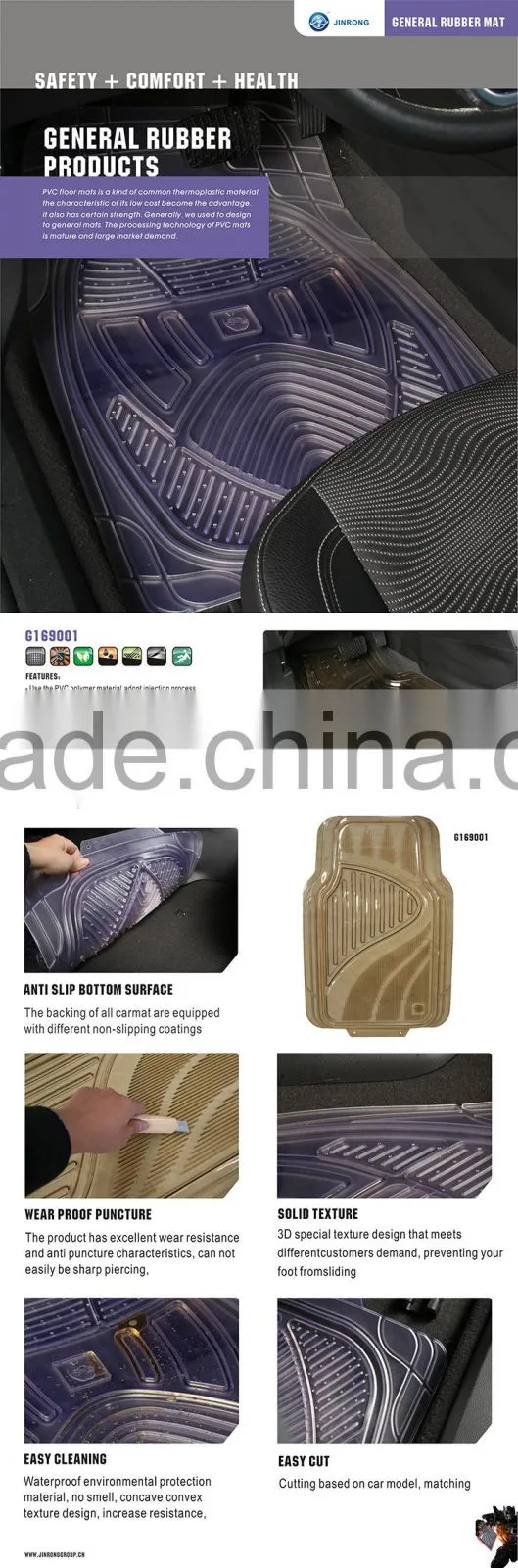 transparent pvc car mat for different cars