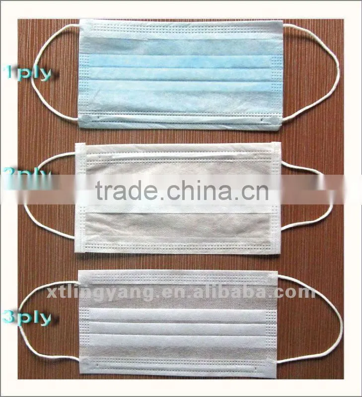 disposable non-woven 1-ply/2-ply/3-ply face mask