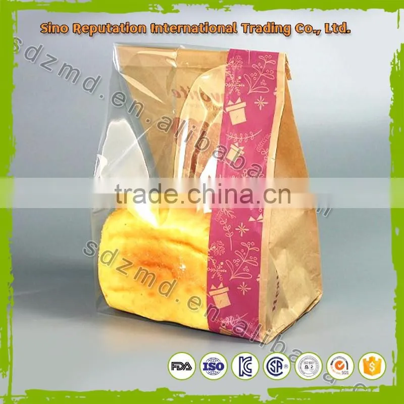 Food Packing Brown Kraft Paper Sandwich Bag/ Paper Bread Bag
