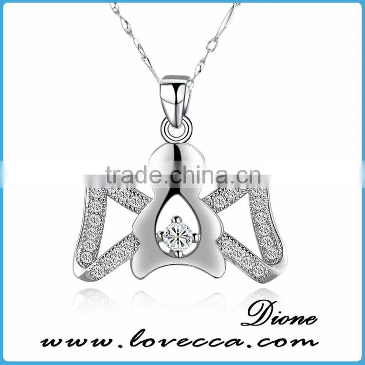 Wholesale New Fashion Designs angle 925 sterling silver necklace