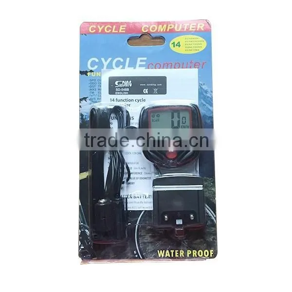 14function Sunding bike odometer wired bicycle computer