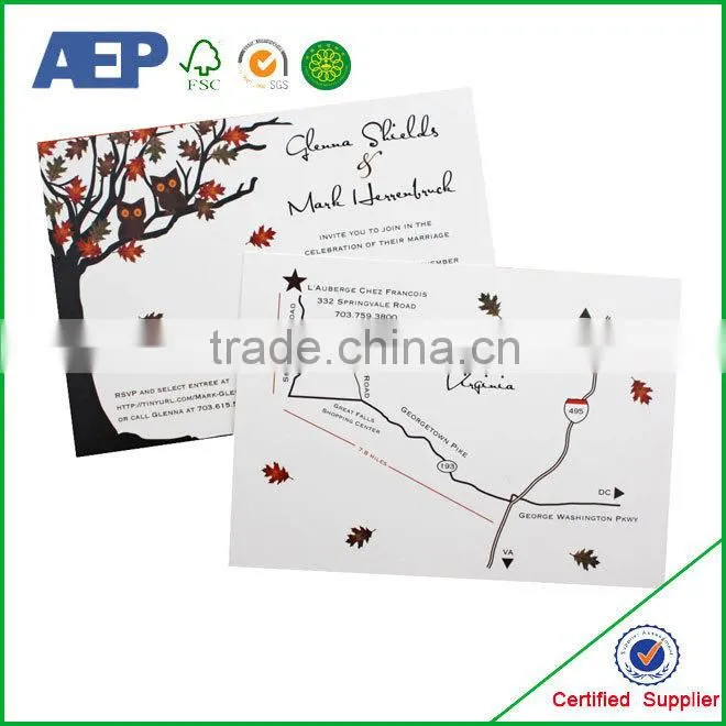 Customized Cheap Wholesale Marriage Invitation Card Samples
