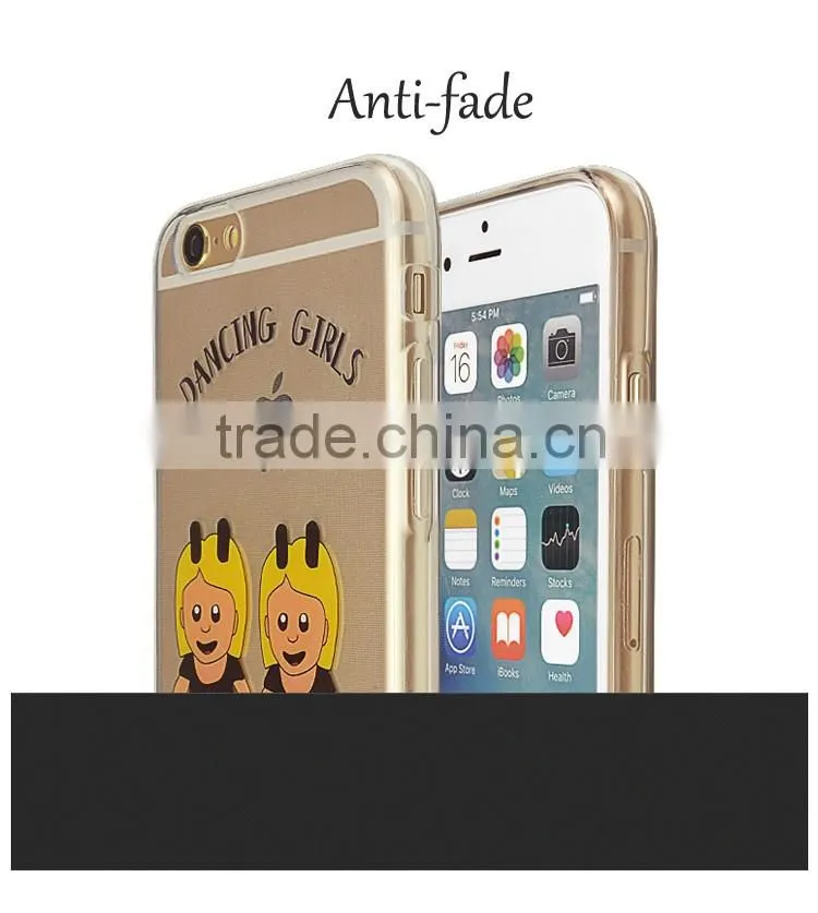 2016 Newest Cartoon Back Cover Clear Soft TPU Phone case for iPhone 6 6S Ultra Slim 1.2mm