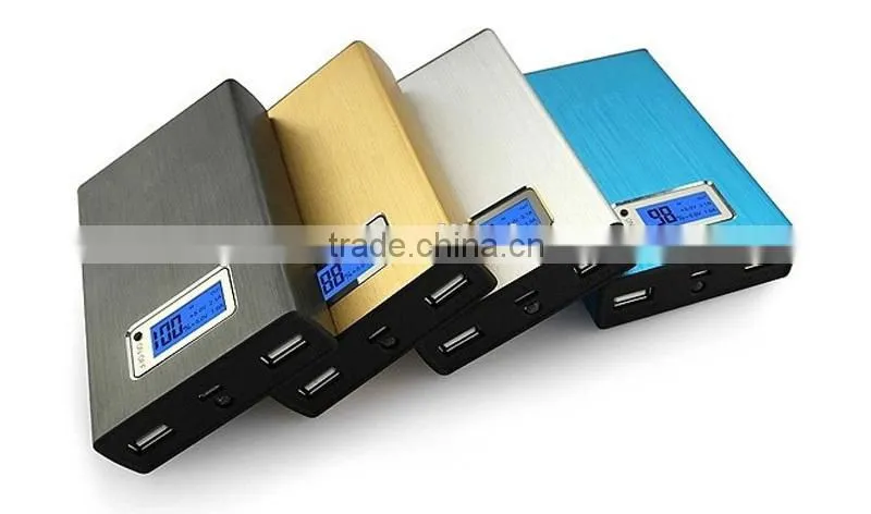 Promotional gift newest model metal material smart portable 12000mah power bank