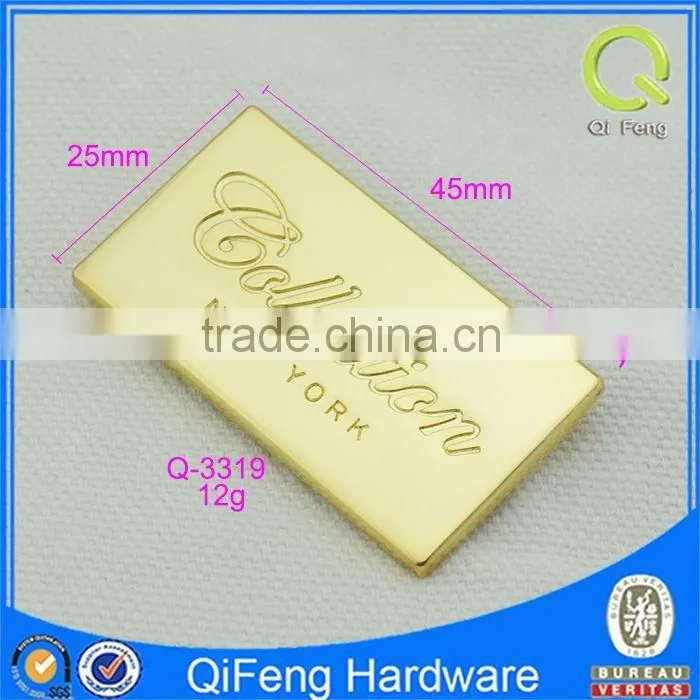 Q-3319 custom metal tag shineing gold color
