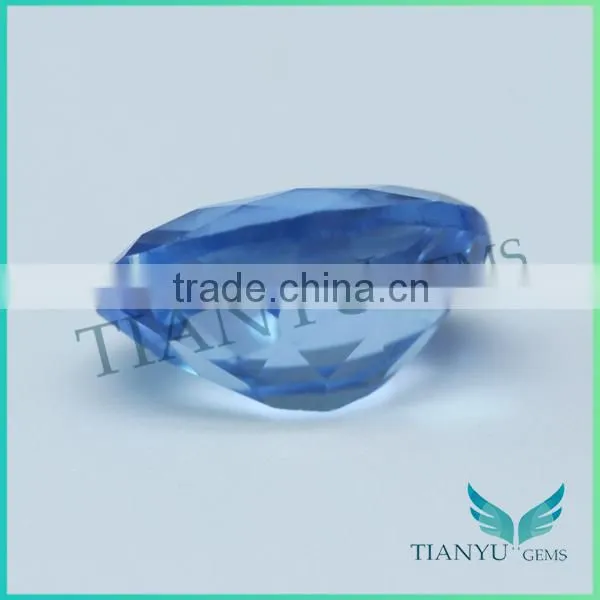 Oval synthetic blue spinel 110# faceted