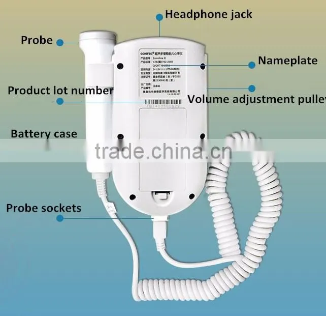 CE/ISO/FDA Approved Medical High Quality Fetal Doppler