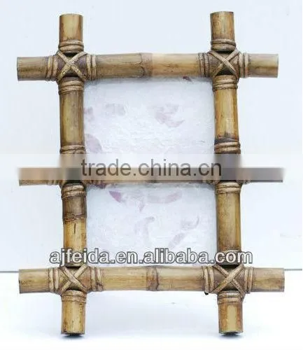 6x4 Eco Friendly Reclaimed Double Bamboo Photo Frame.