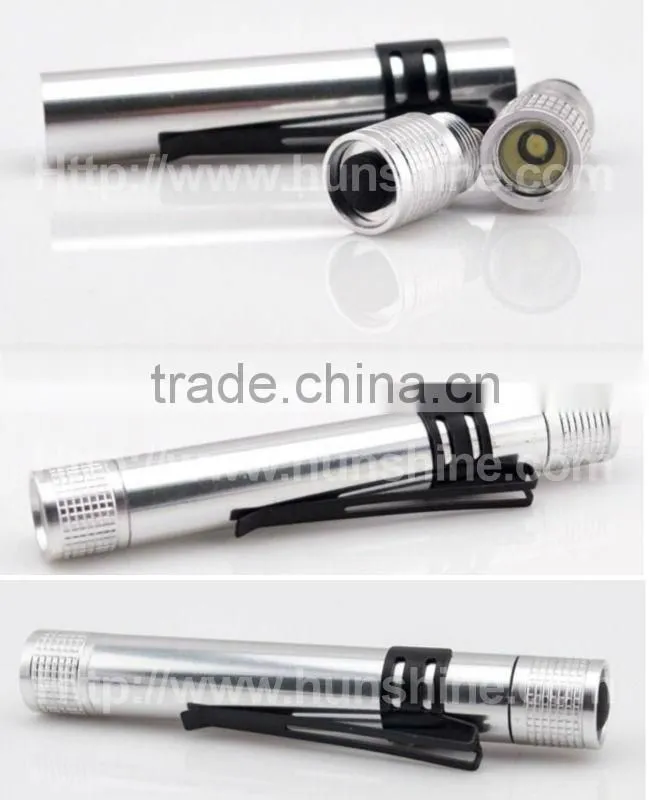 aluminium alloy AAA battery mini promotional pen with led light