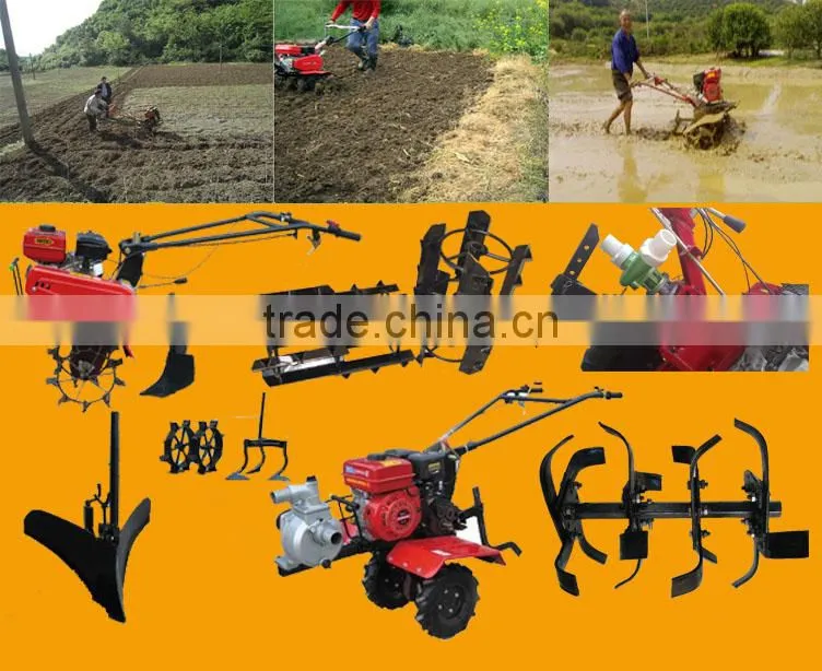 Mini rotary diesel 5hp/6hp/9hp gasoline 7hp/15hp power tiller cultivator factory price