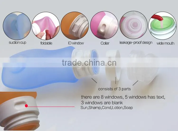 China factory soft squeeze bottle TSA Travel set bottles