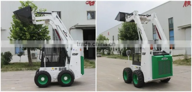 Chinese Skid Steer Loader WECAN 650F with Sauer Pump Mini Skid Loader for Sale