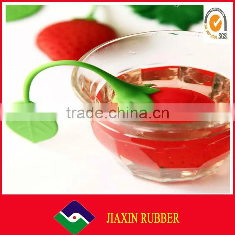 Leaf shape stainless tea filter with silicone handle