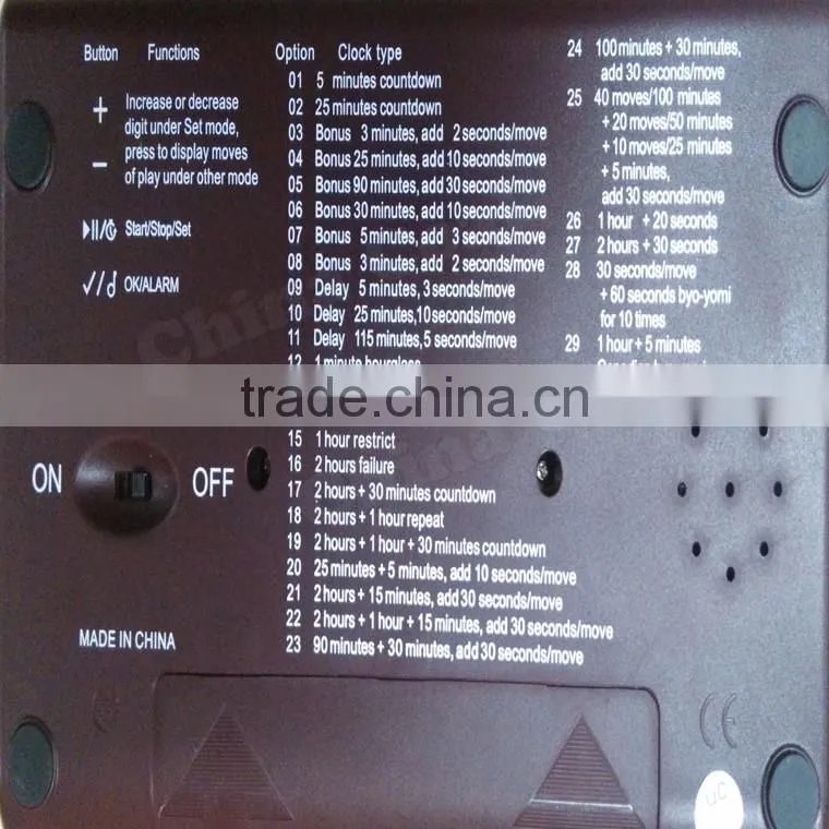 Popular digital chess clock with large LCD display