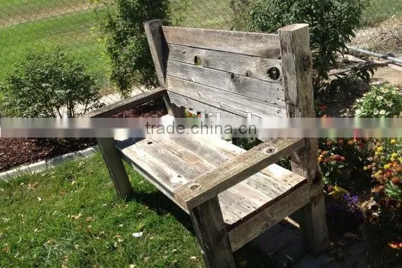rustic wooden bench