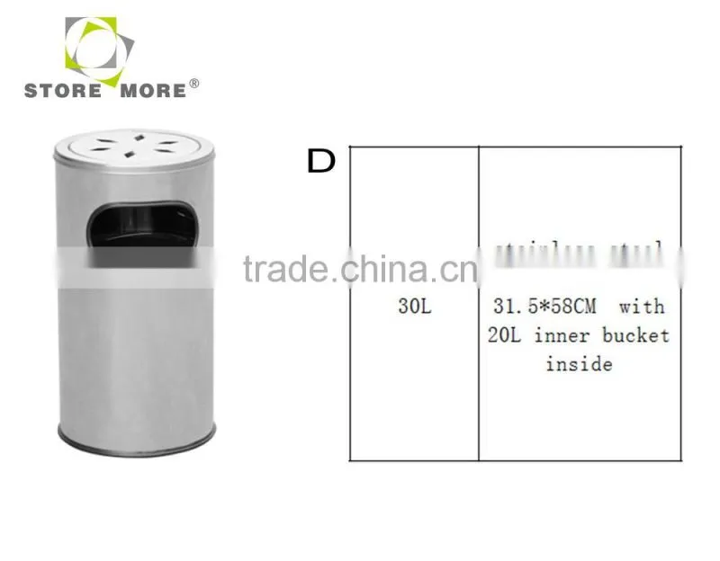 Innovation! Outdoor STORE MORE Stainless Steel Trash Can