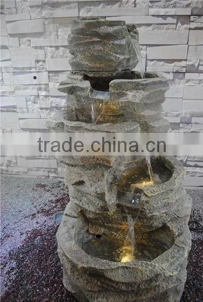 Popular Imitation Stone Garden Resin Outdoor Water Fountain