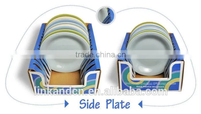 KC-00049 High Temperature decal ceramic dinner plate, ceramic fish plate
