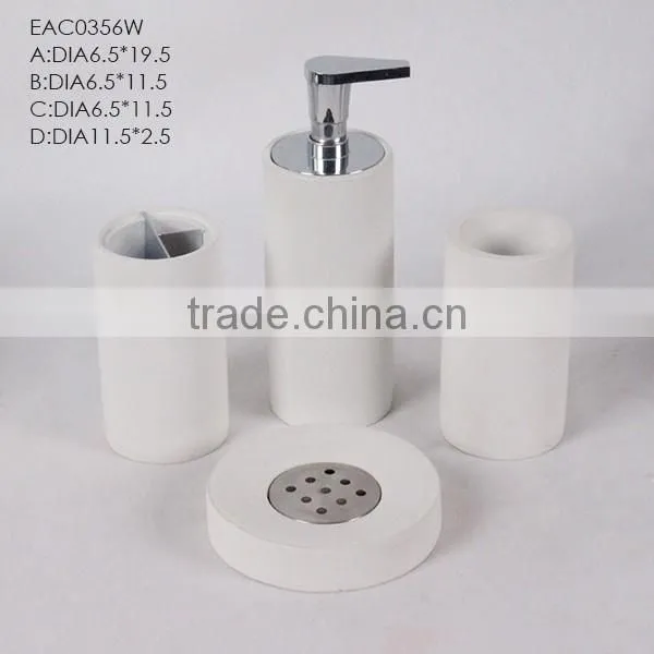 2016 the mostly popular handmake marble simple style bathroom accessories set with leather handle