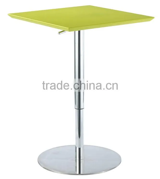 fashion modern height adjustable brushed stainless steel cocktail table LQ- BT310