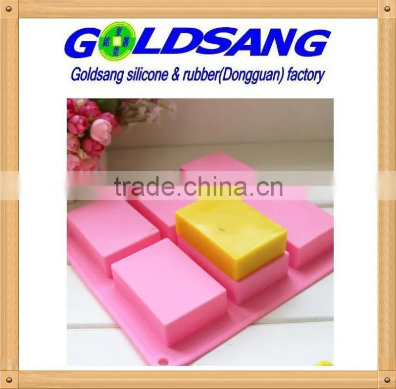 6 Rectangle silicone handmake soap mold &cake mold DIY mould